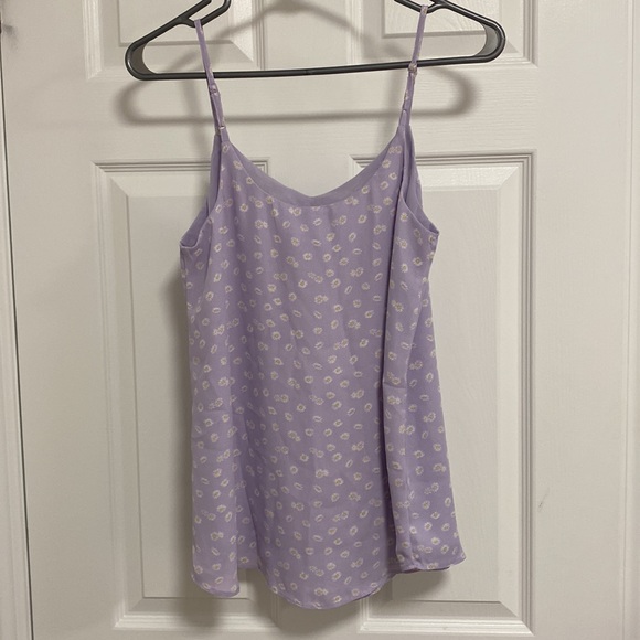 Lilac Floral Pink Rose Tank Top - S - Picture 10 of 10